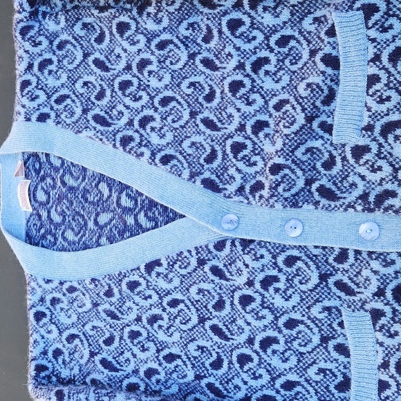 Collection International 100% Shetland Wool Jacket Cardigan Scandi Sz L - Picture 11 of 14